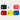 BRACELET BLACK-RED-BLU-WHI-YEL-COR 12 PACK